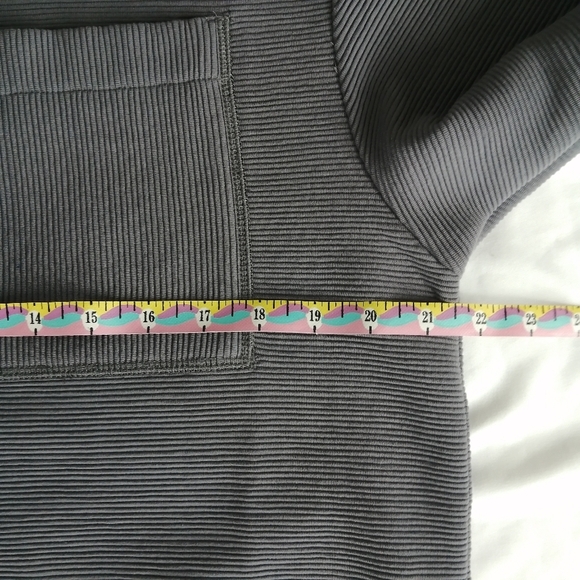 Varley Hewitt Ribbed Ottoman Knit Crewneck Sweatshirt in Slate Blue/Gray Medium - Picture 13 of 16